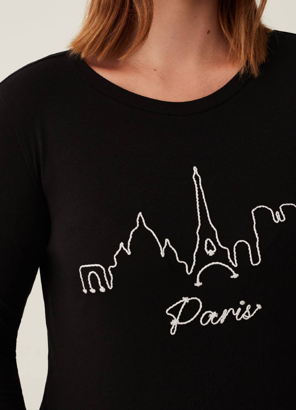 MYA T-shirt con ricamo skyline Curvy Sconto
