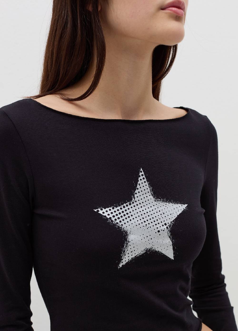 B. ANGEL T-shirt a maniche lunghe con stampa Vendita Economica