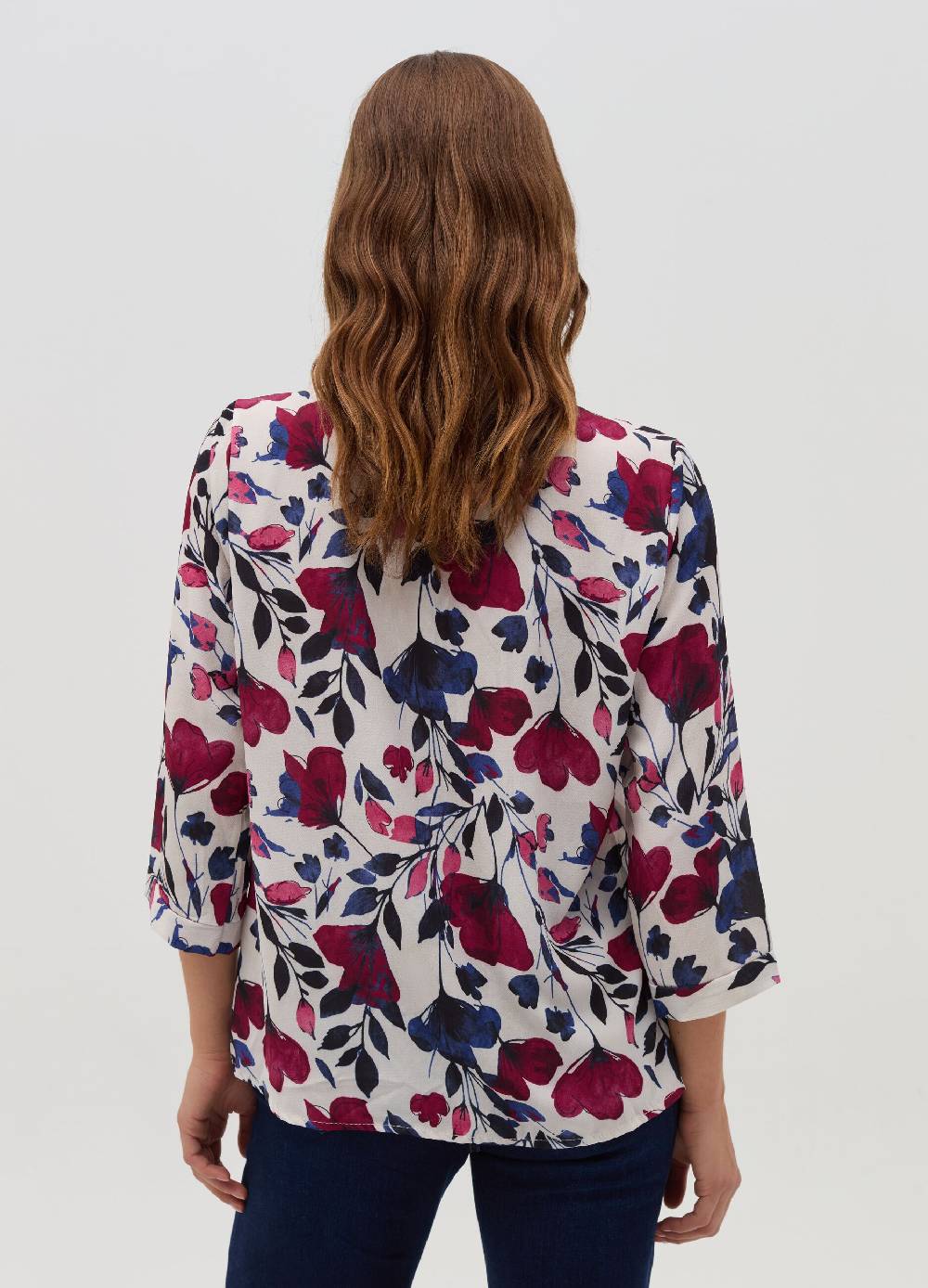 HYBRID Blusa con stampa floreale e maniche a tre quarti Saldi Di Fabbrica