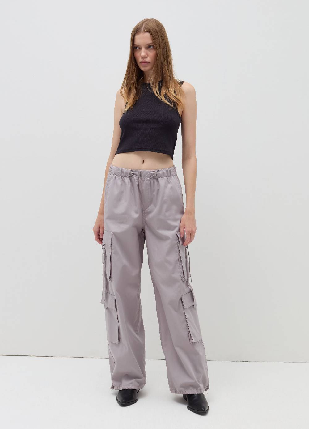 B. ANGEL Tank top crop a costine con lurex Italia