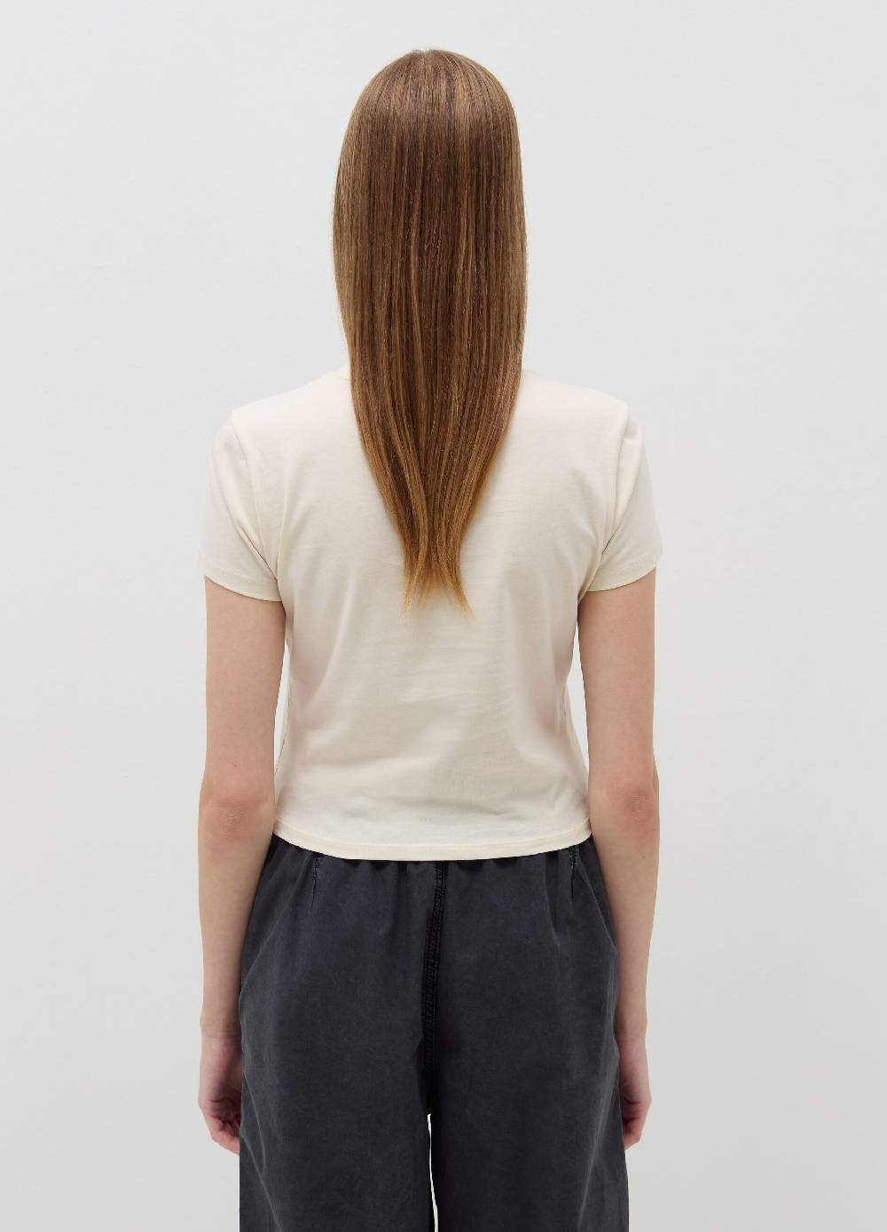 B. ANGEL T-shirt crop in cotone Vendita