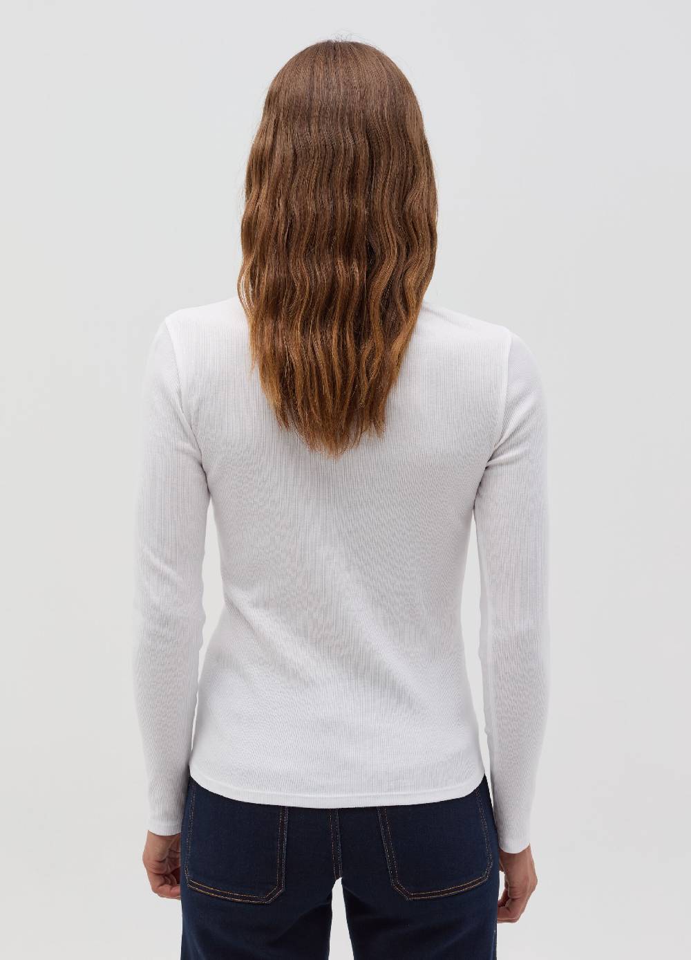 OVS T-shirt a costine sottili con scollo a V Negozi Online