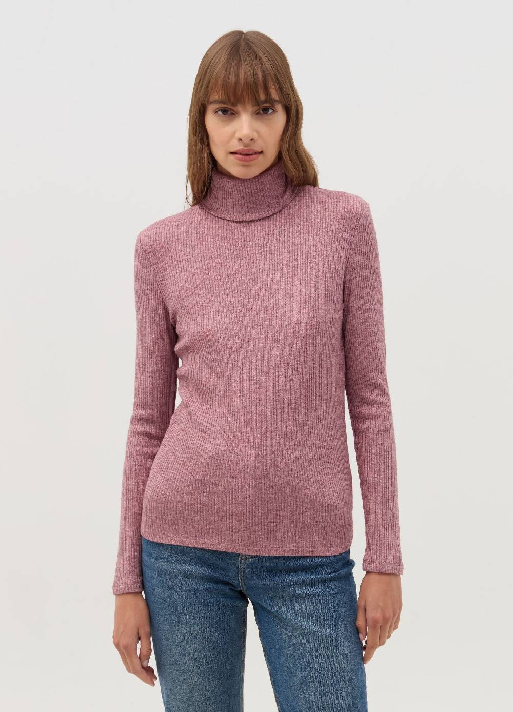 OVS T-shirt a costine con collo alto Prezzo Ridotto