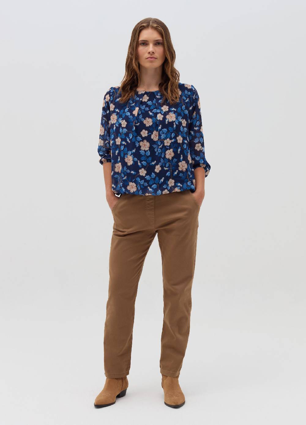 HYBRID Blusa floreale a maniche lunghe Presa