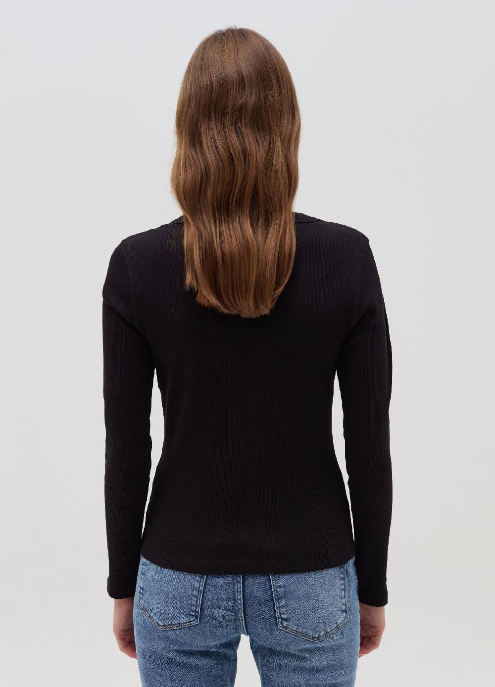 OVS T-shirt a costine con maniche lunghe Outlet