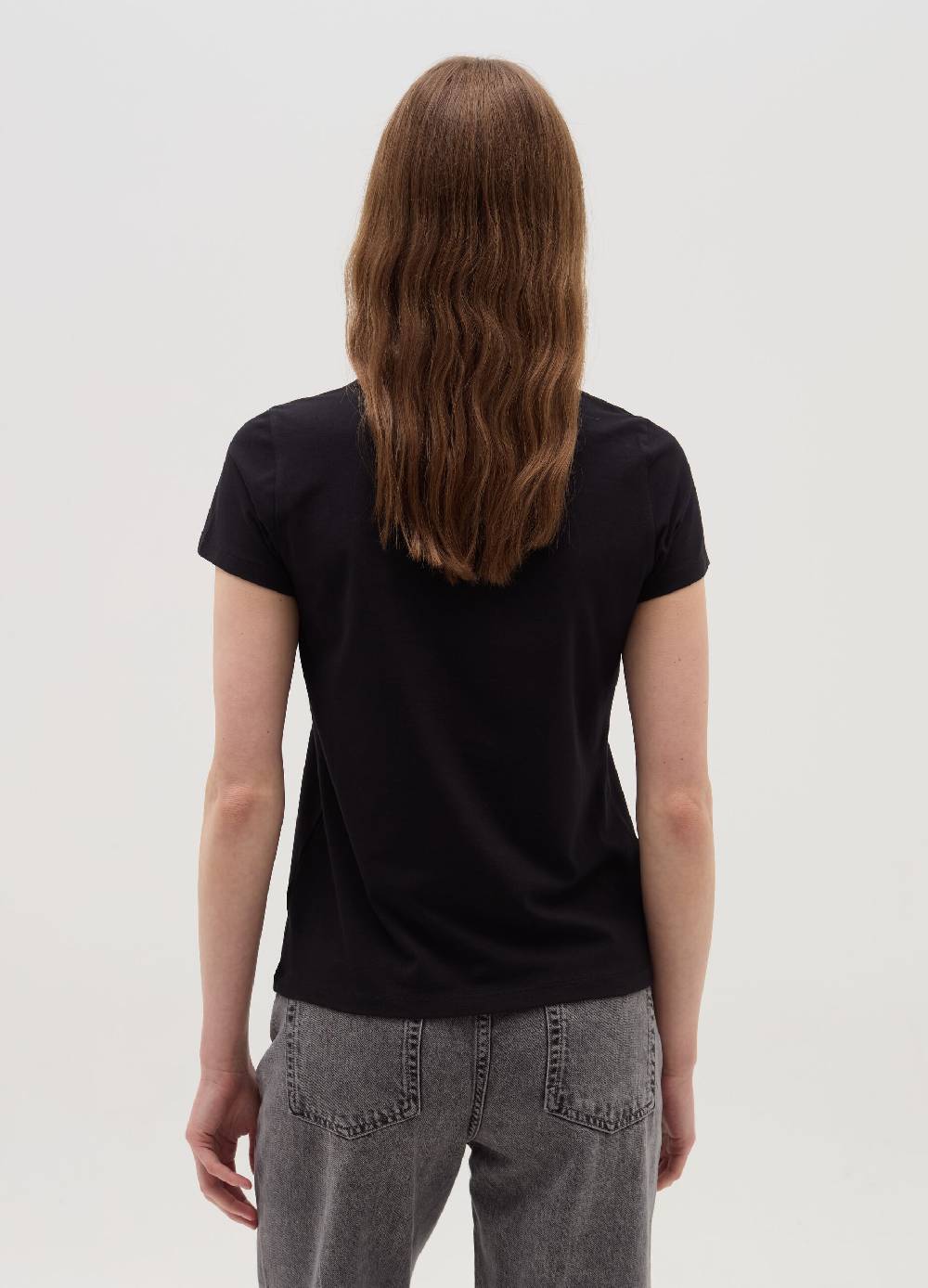 OVS T-shirt tinta unita con scollo a V Hotsell