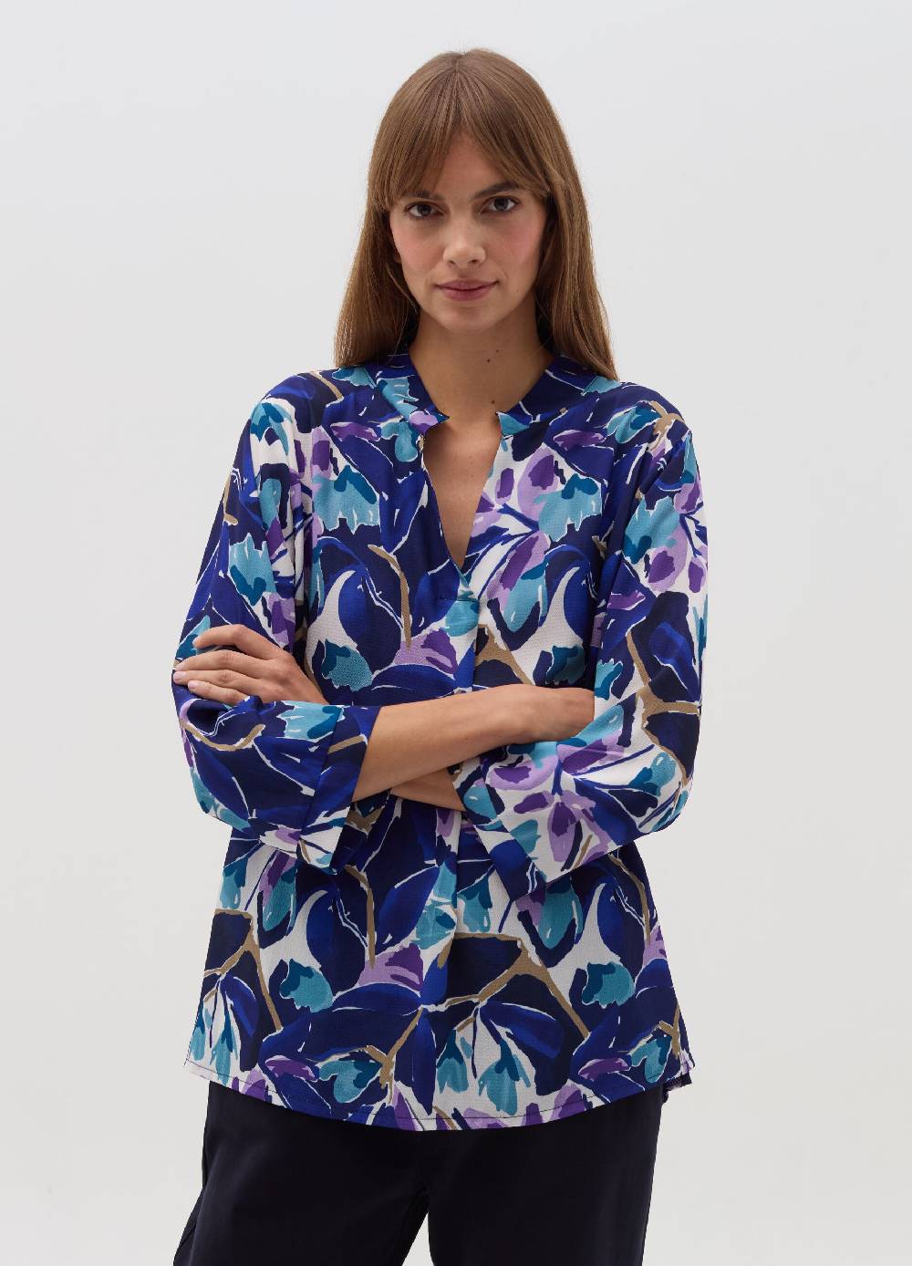 HYBRID Blusa con stampa floreale In Saldo