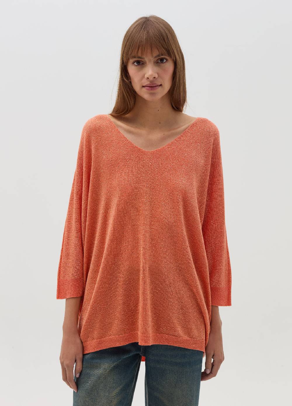 HYBRID Maglia in lurex con maniche a tre quarti Offerta per la Festa della Mamma