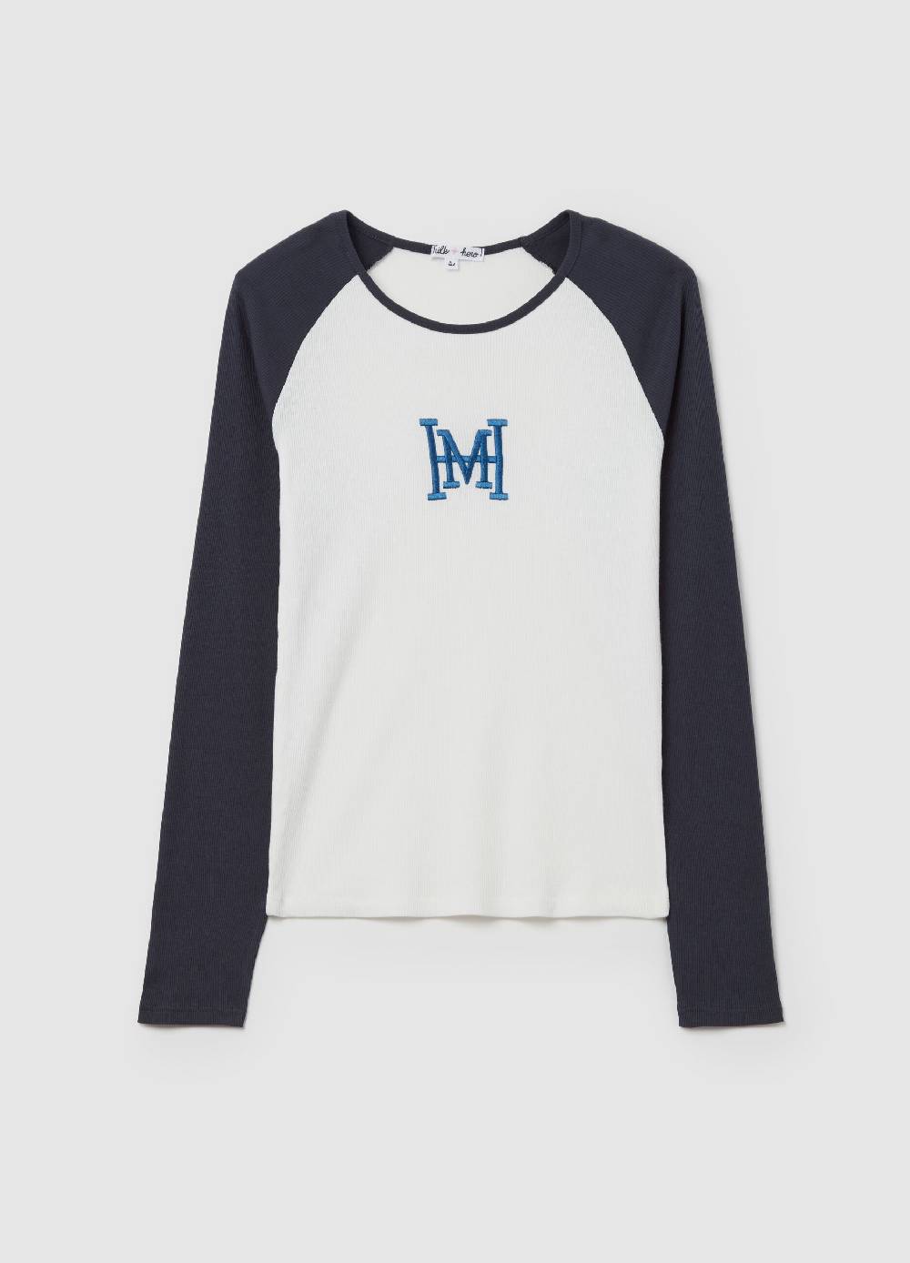 MILK+HERO T-shirt a costine con maniche lunghe raglan Online Outlet