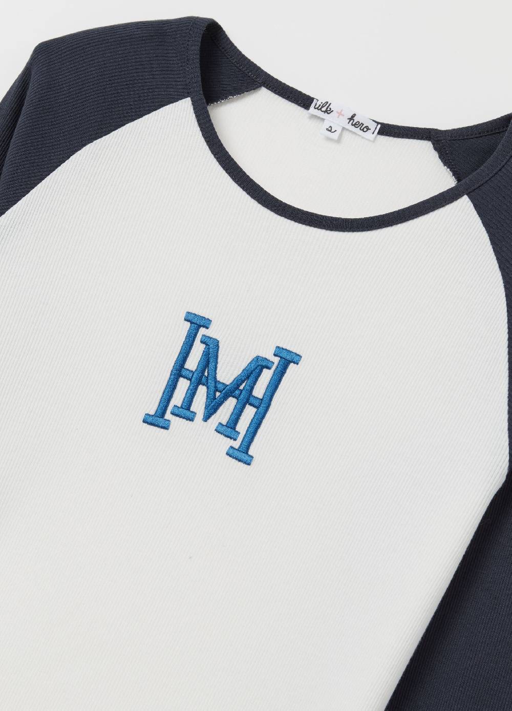 MILK+HERO T-shirt a costine con maniche lunghe raglan Online Outlet