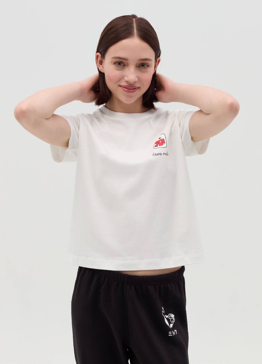 MILK+HERO T-shirt girocollo in cotone Nuovi prodotti