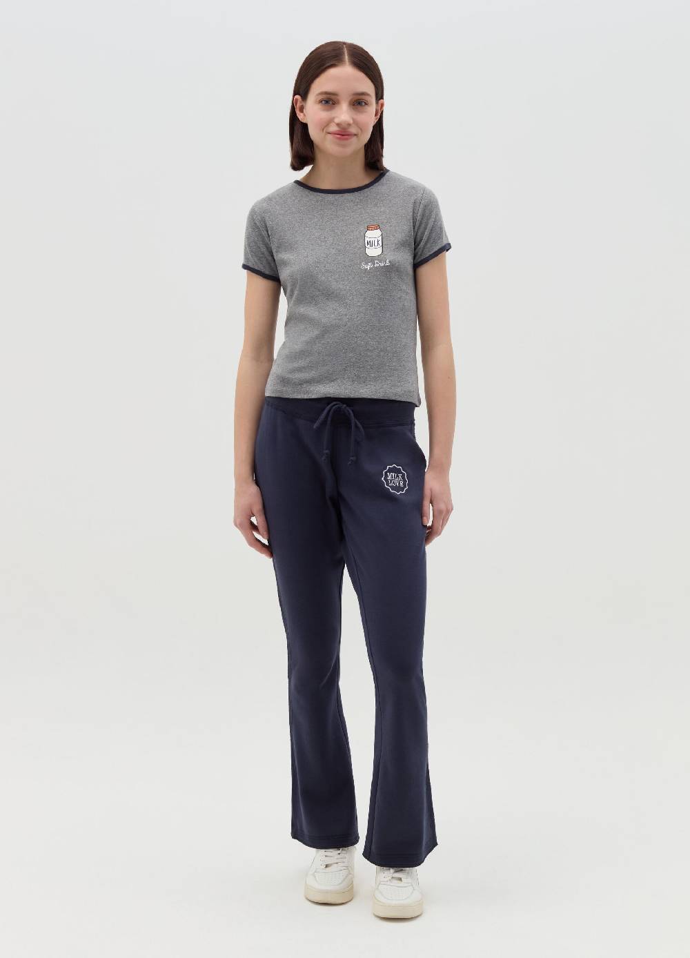 MILK+HERO T-shirt girocollo con stampa Ritorno libero