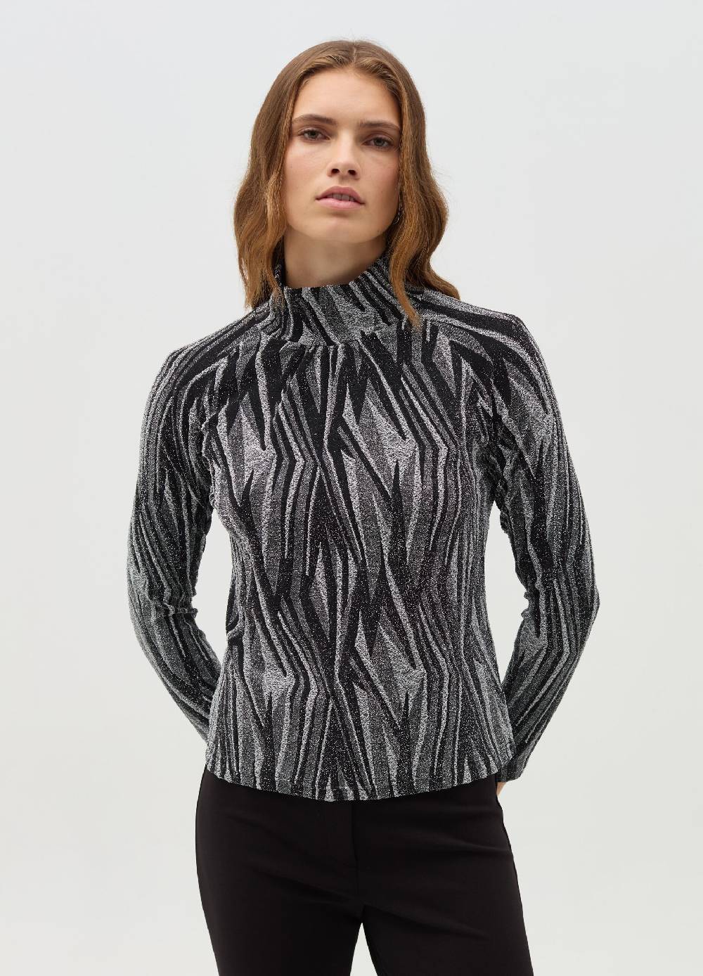 OVS T-shirt fantasia geometrica con lurex Latest stili