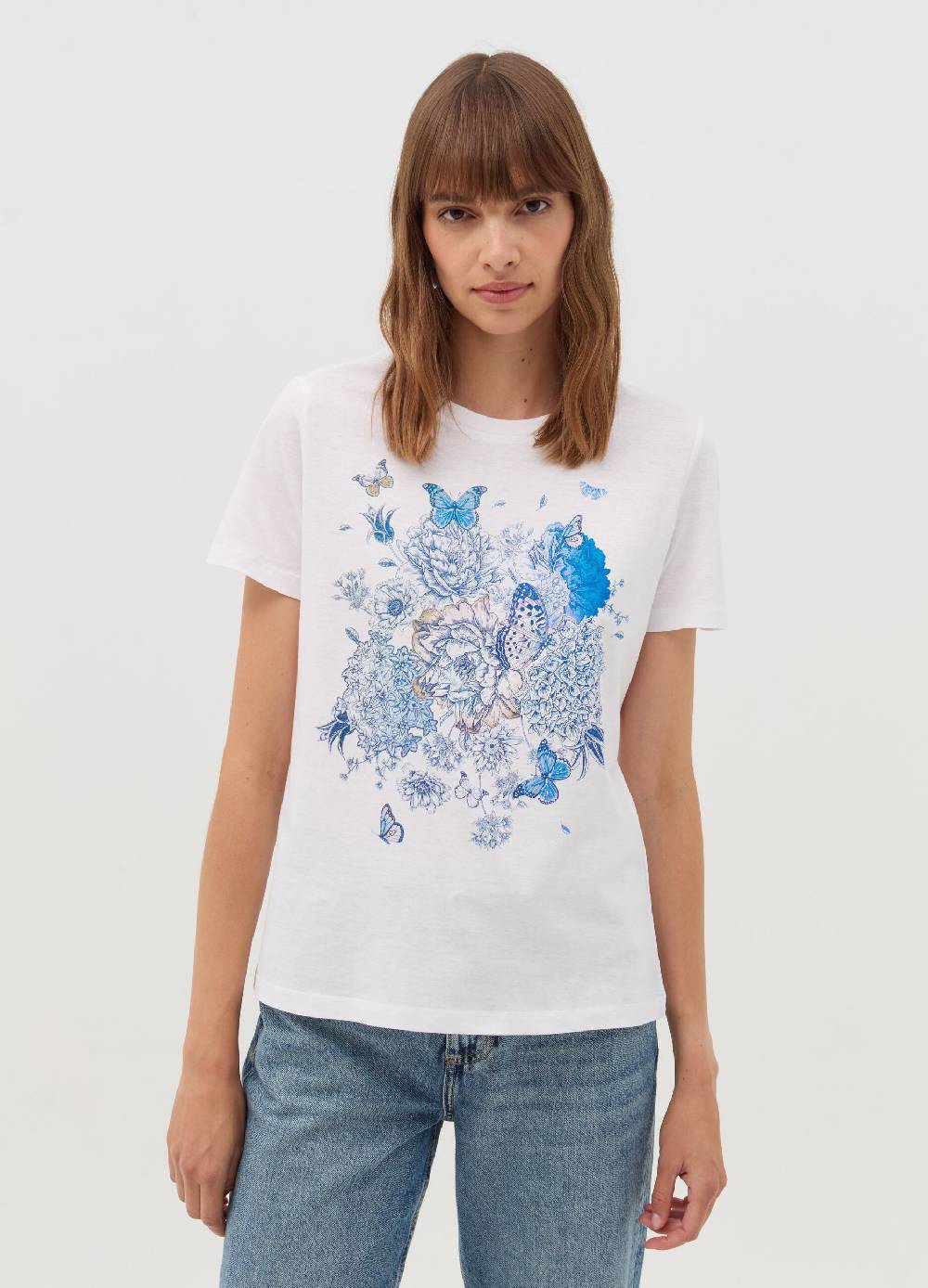 OVS T-shirt stampa farfalle con fiori Offerta speciale della fabbrica