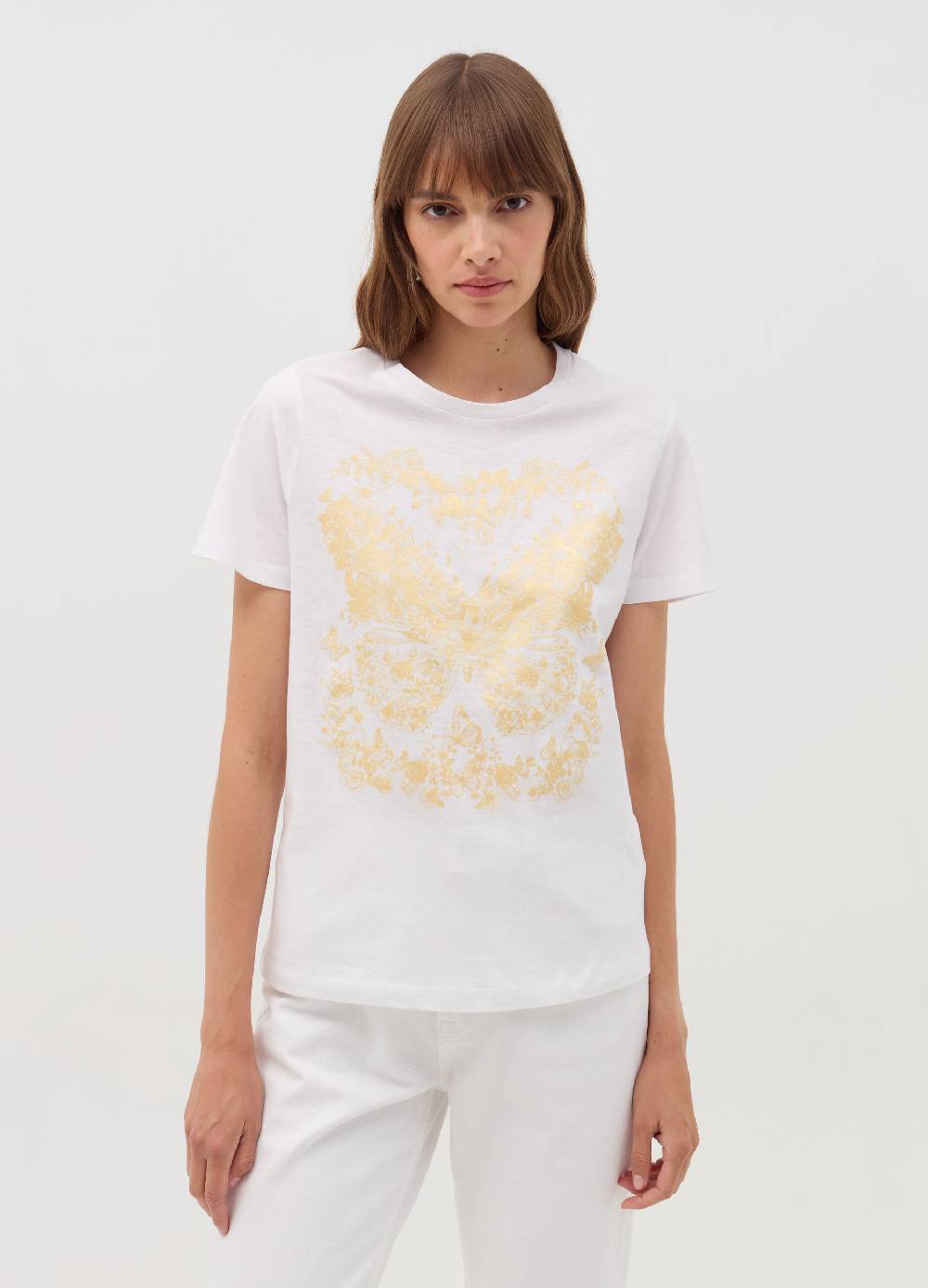 OVS T-shirt con stampa farfalle e fiori Sostegno trimestrale