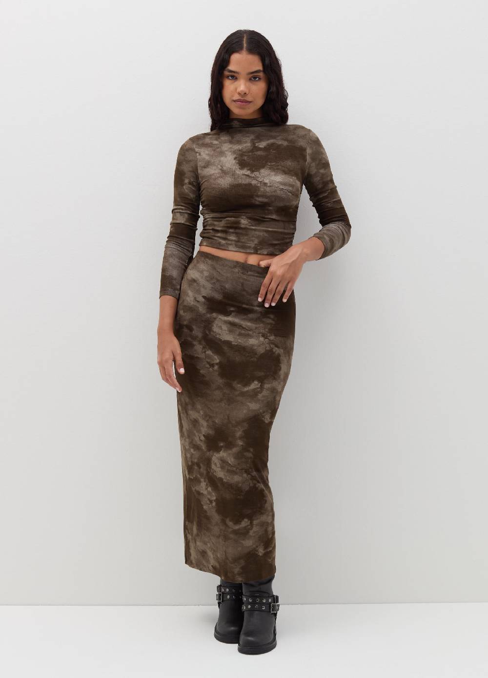 B. ANGEL T-shirt a maniche lunghe camouflage Fino al 55% di sconto