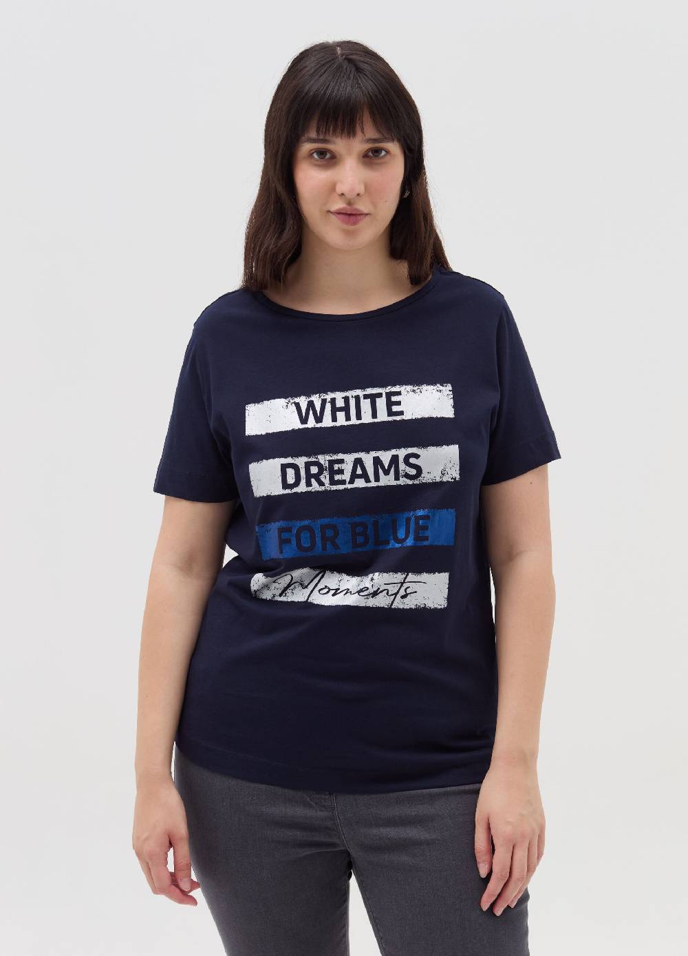 MYA T-shirt con stampa in foil Curvy Duty-free