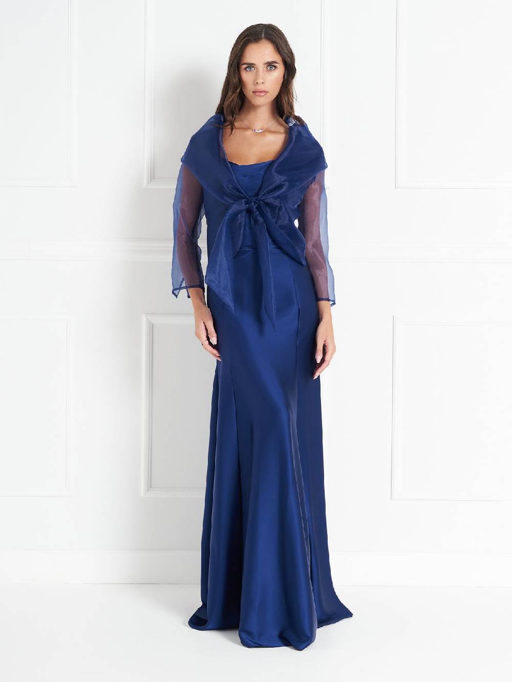 Rinascimento Coprispalle atelier in Organza Blu Online