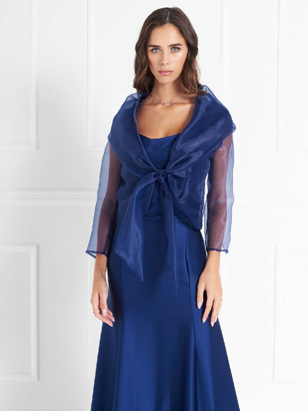 Rinascimento Coprispalle atelier in Organza Blu Online