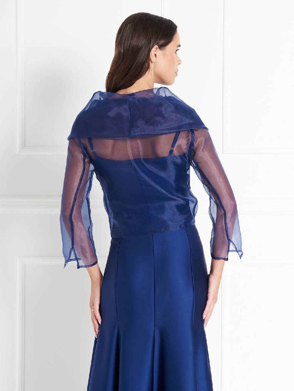 Rinascimento Coprispalle atelier in Organza Blu Online