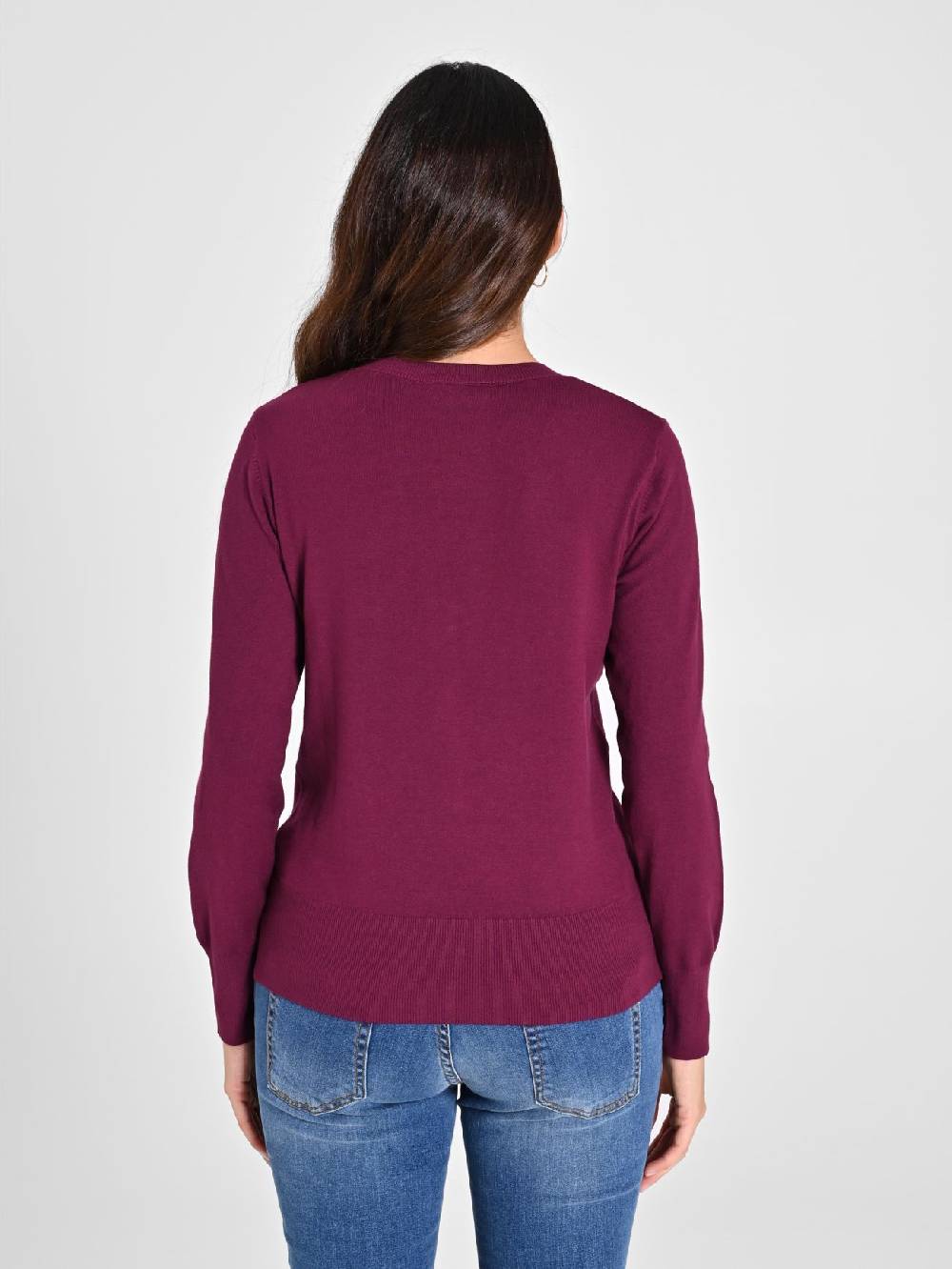 Rinascimento Maglia con Scollo a "V" Bordeaux Ecotec® 2025