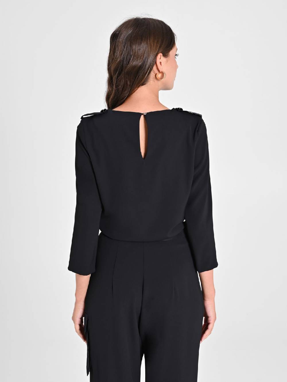 Rinascimento Blusa con Taschino in Taffetà Prezzo Ridotto