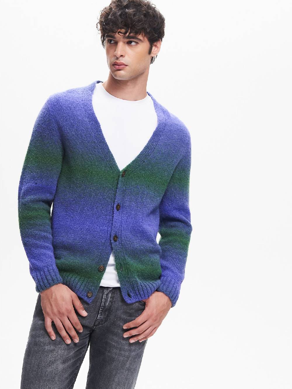Rinascimento Cardigan Uomo effetto Degradè Verde QB24 Convenienza