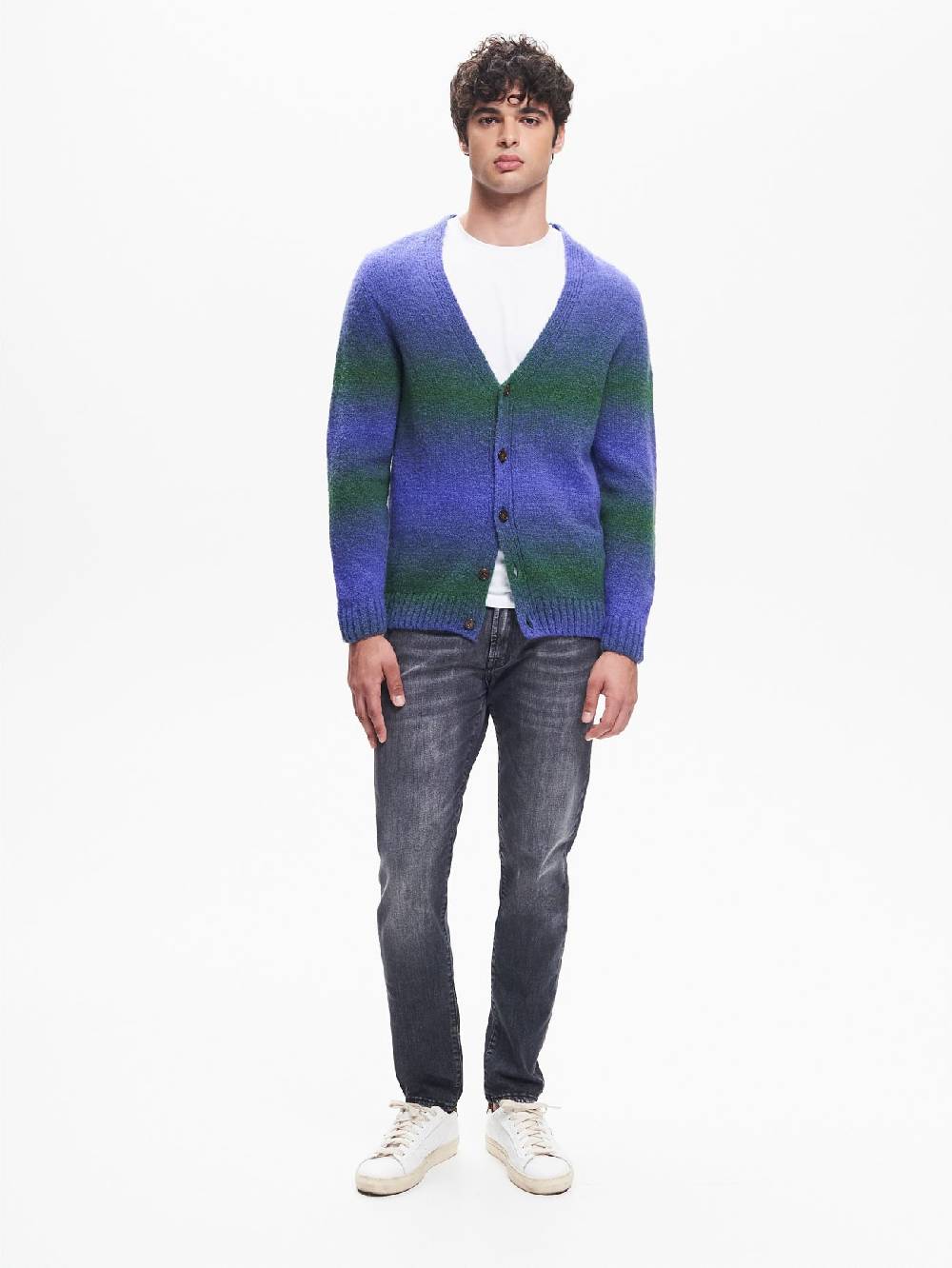 Rinascimento Cardigan Uomo effetto Degradè Verde QB24 Convenienza