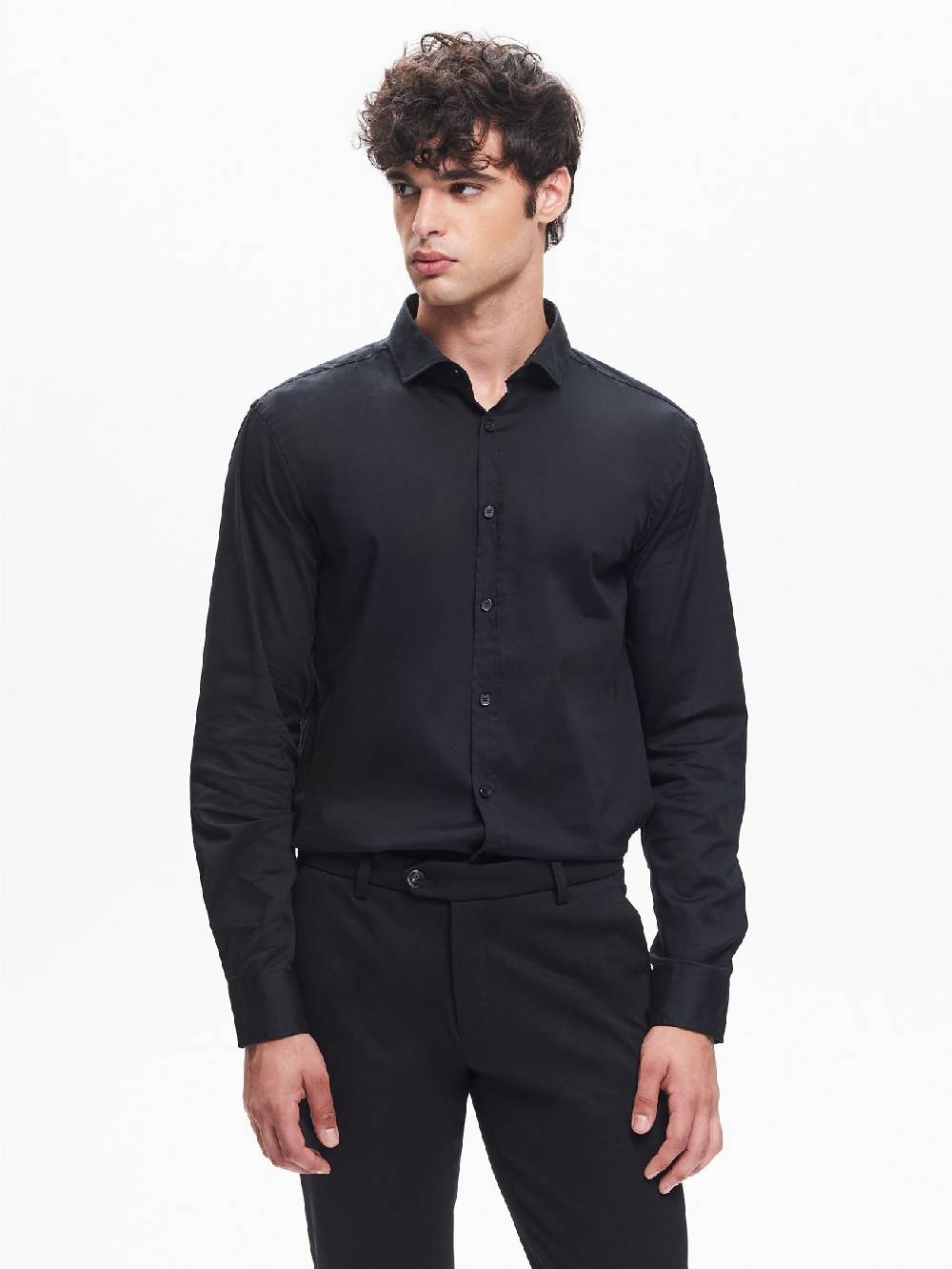 Rinascimento Camicia Popeline Uomo Collo alla Francese QB24 Economico