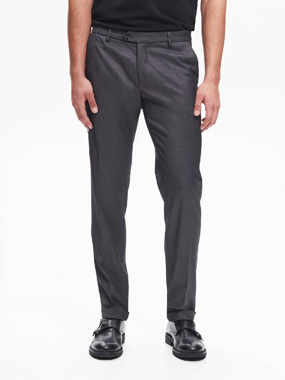 Rinascimento Pantaloni da abito Uomo Poliviscosa Antracite QB24 Saldi