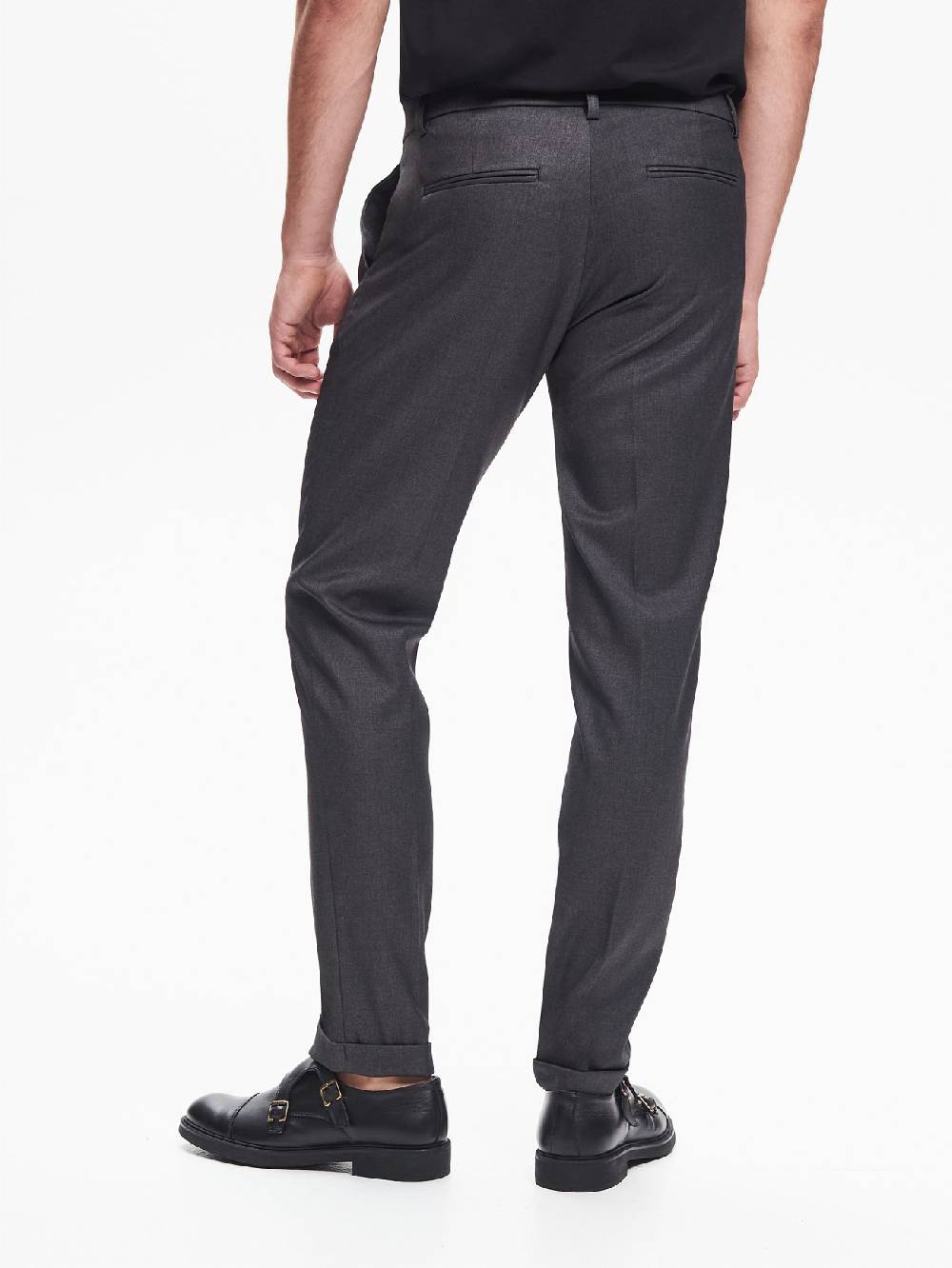 Rinascimento Pantaloni da abito Uomo Poliviscosa Antracite QB24 Saldi