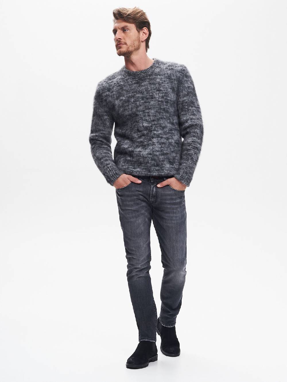 Rinascimento Jeans Regular-Fit Uomo Nero QB24 Offerte