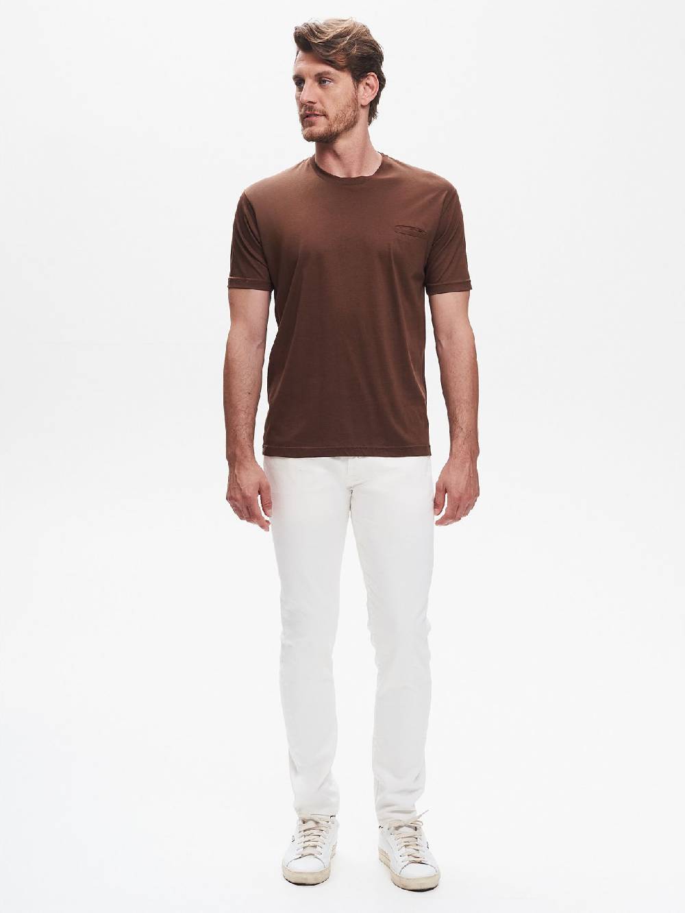 Rinascimento T-shirt Girocollo Uomo Taschino a Filetto QB24 I Più Venduti