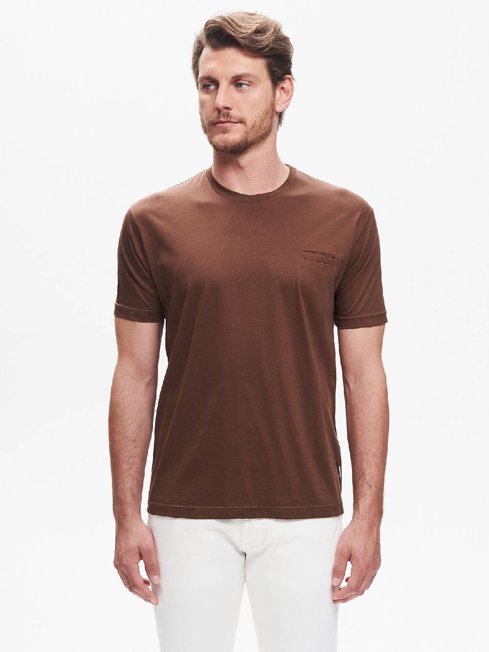 Rinascimento T-shirt Girocollo Uomo Taschino a Filetto QB24 I Più Venduti