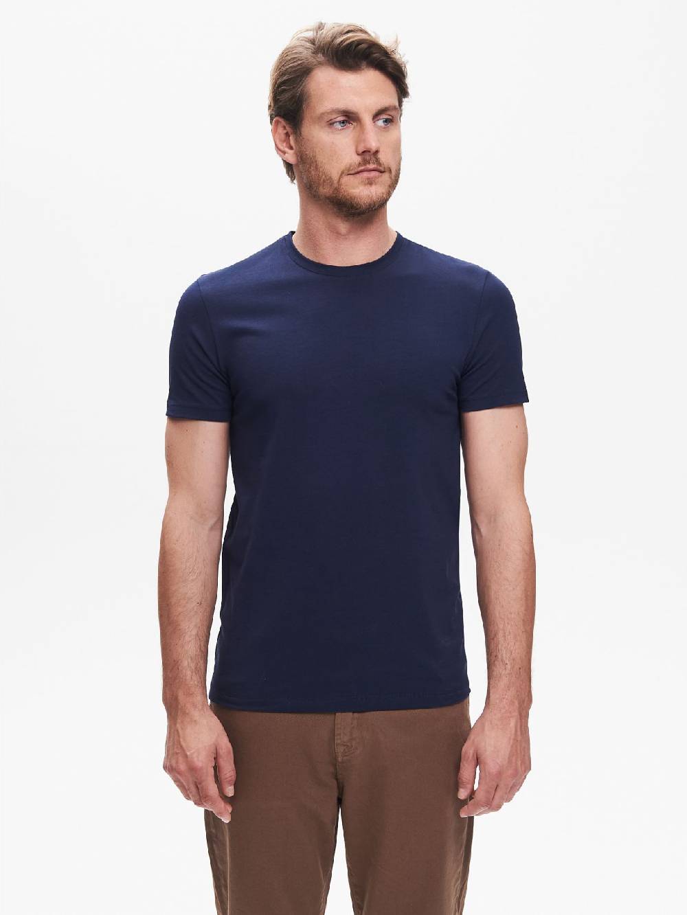Rinascimento T-shirt Girocollo Uomo Blu QB24 Nuovo