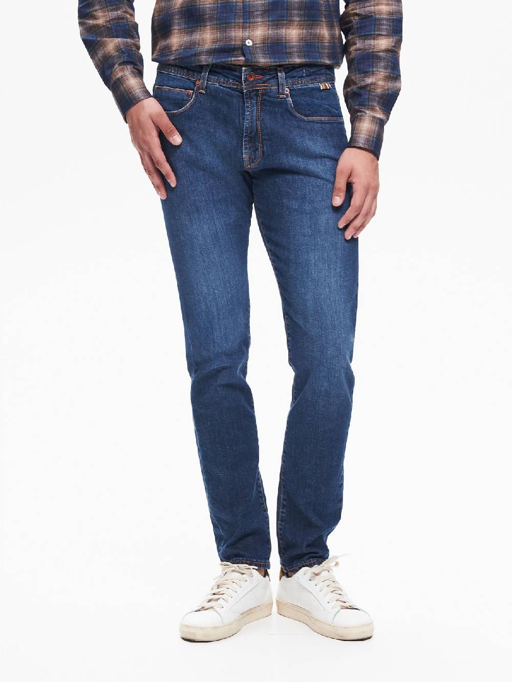 Rinascimento Jeans Slim-Fit Uomo Basic Blu QB24 Vendita