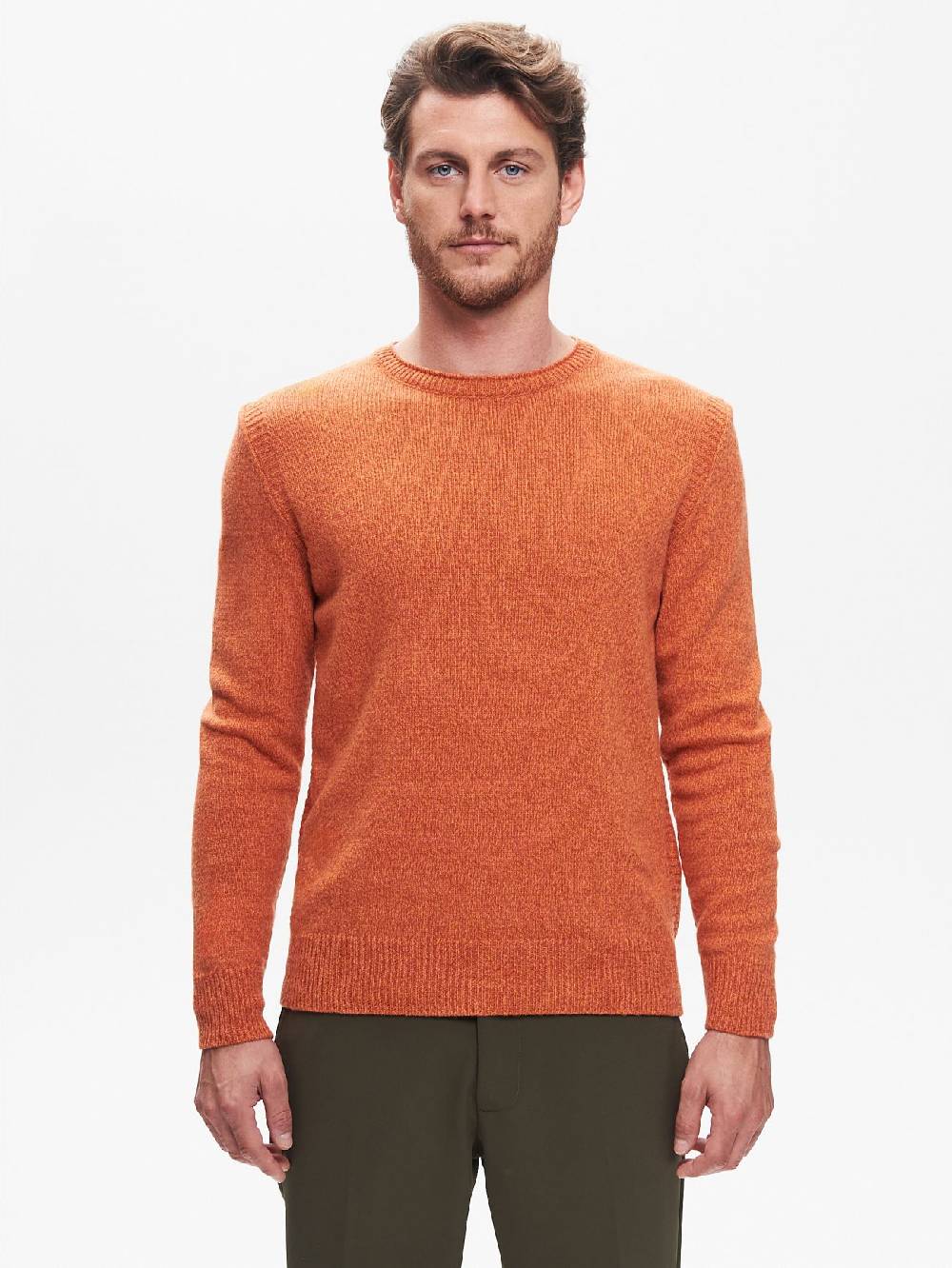 Rinascimento Maglia Girocollo Uomo Moulinè ArancioneQB24 Pezzi Unici