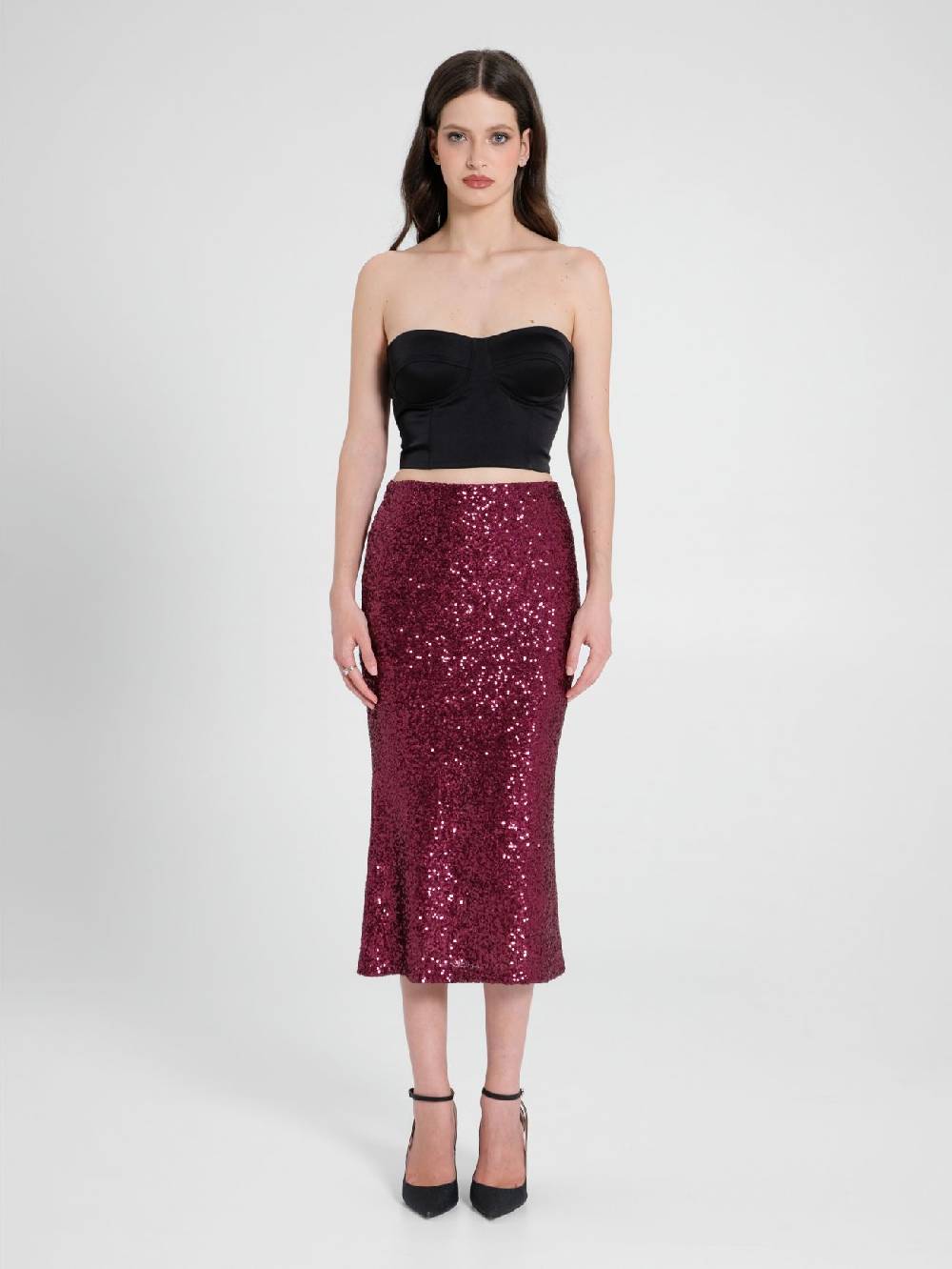 Rinascimento Gonna Longuette in Paillettes Italia
