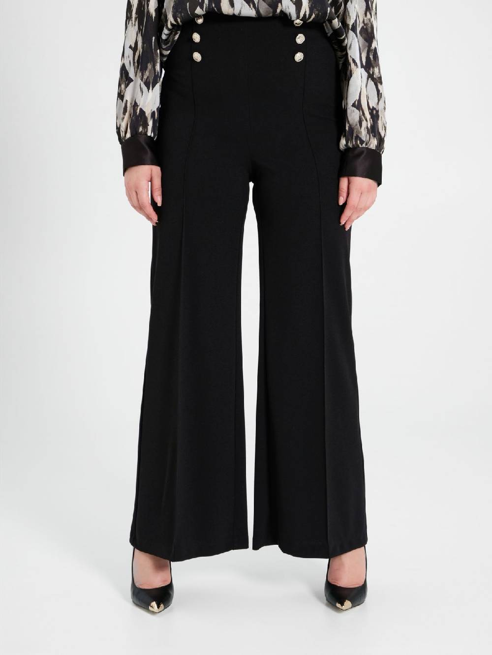 Rinascimento Pantaloni Curvy con Bottoni Dorati Hotsell