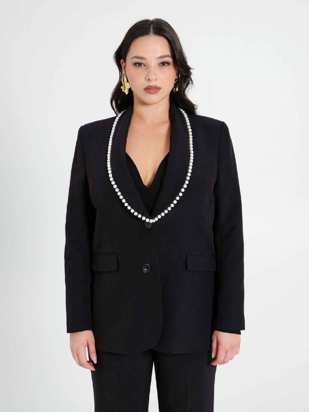Rinascimento Giacca Curvy Perle Saldi Di Fabbrica