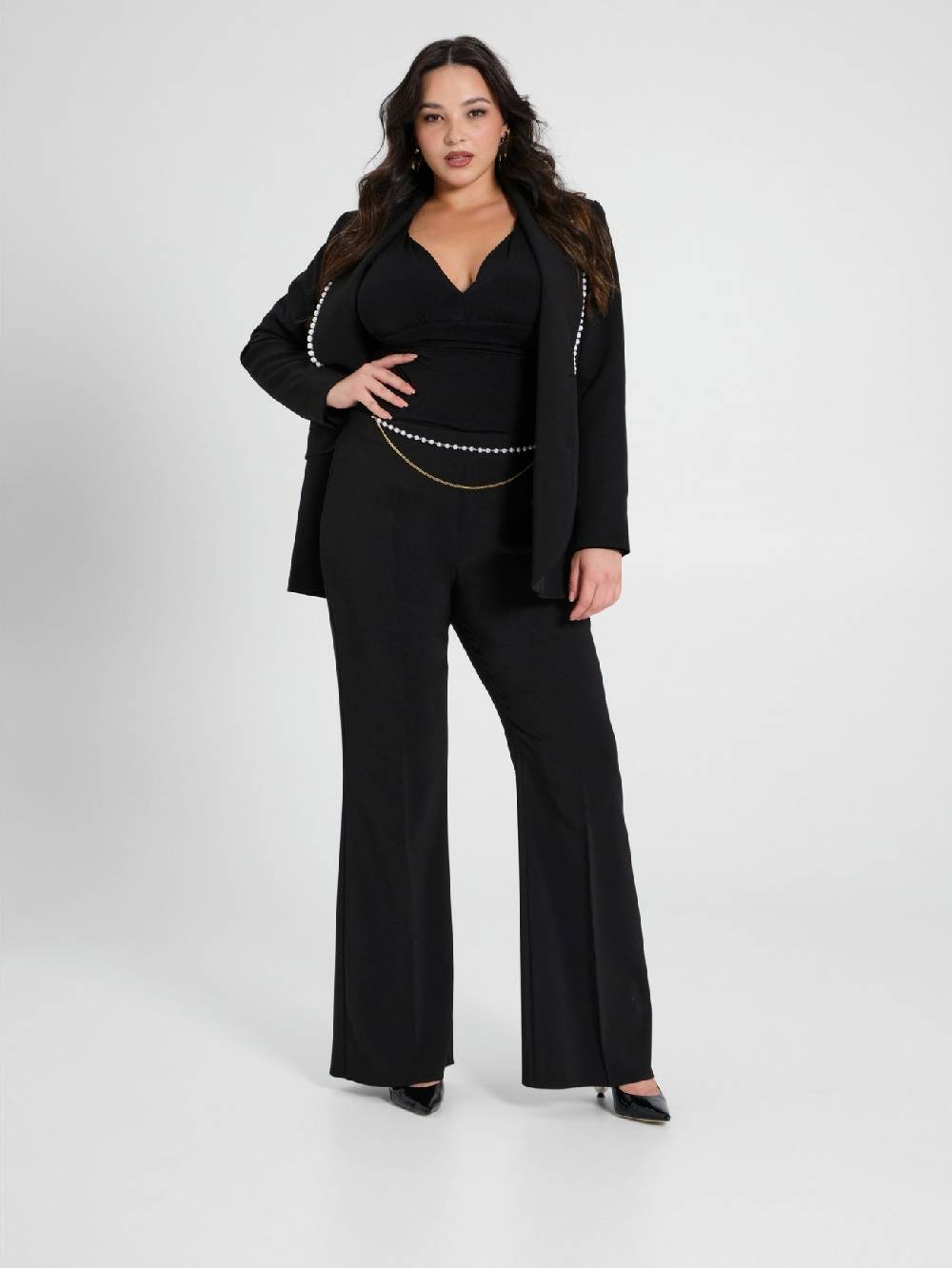 Rinascimento Pantaloni Flared Curvy con Perle I Più Venduti