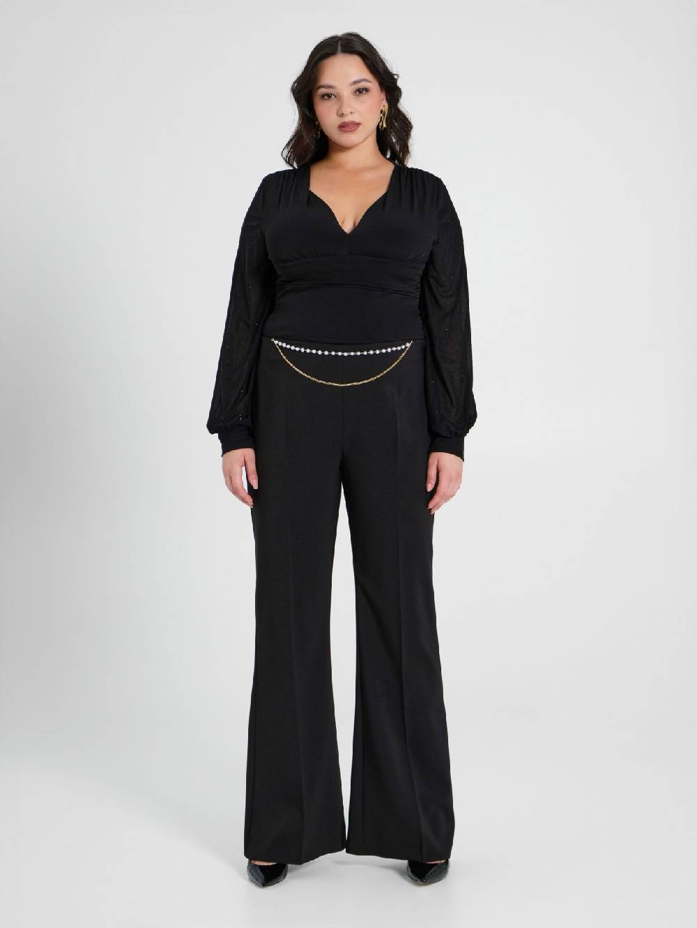 Rinascimento Pantaloni Flared Curvy con Perle I Più Venduti