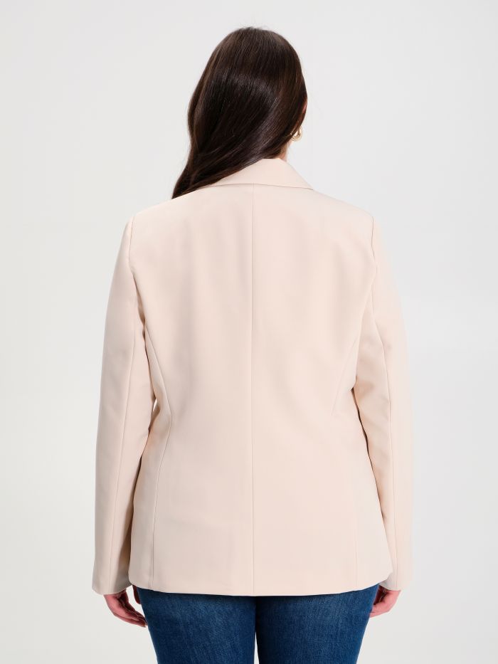 Rinascimento Giacca Curvy a Due Bottoni Beige Nuova