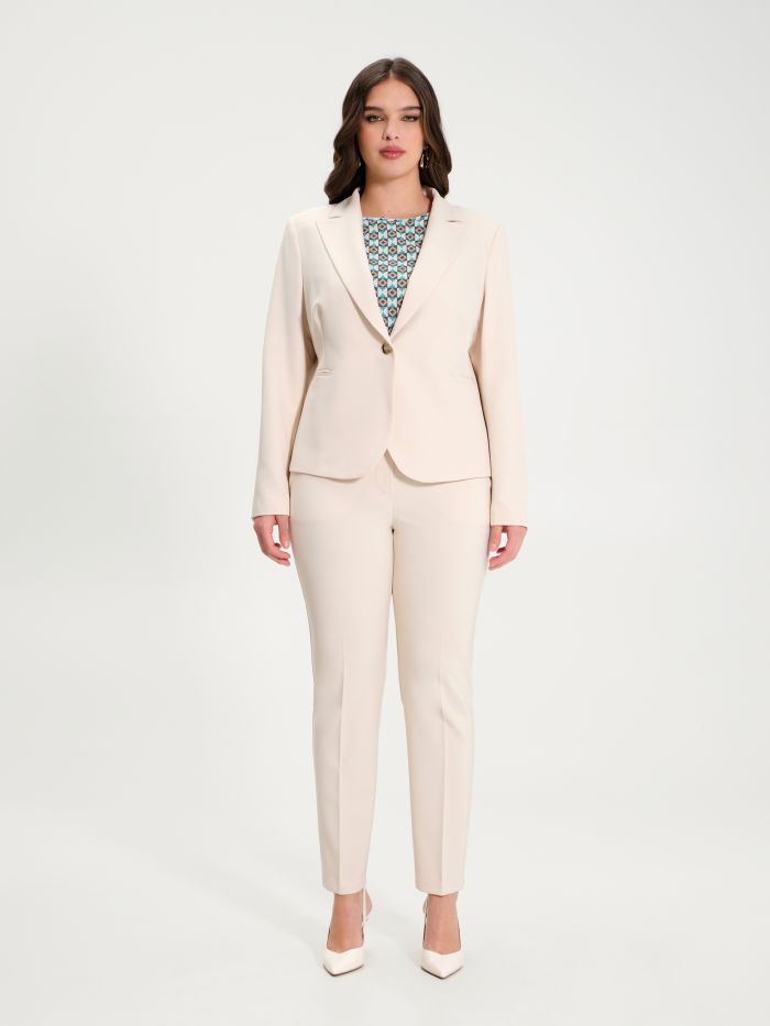 Rinascimento Giacca Curvy Monobottone Beige Moda