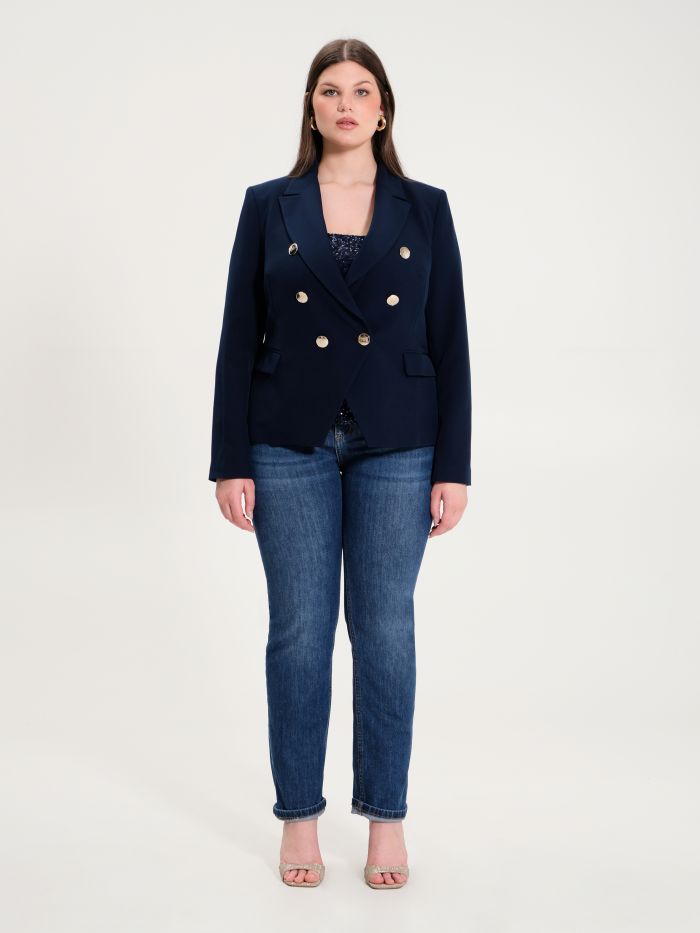 Rinascimento Giacca Curvy 6 Bottoni Blu 2025