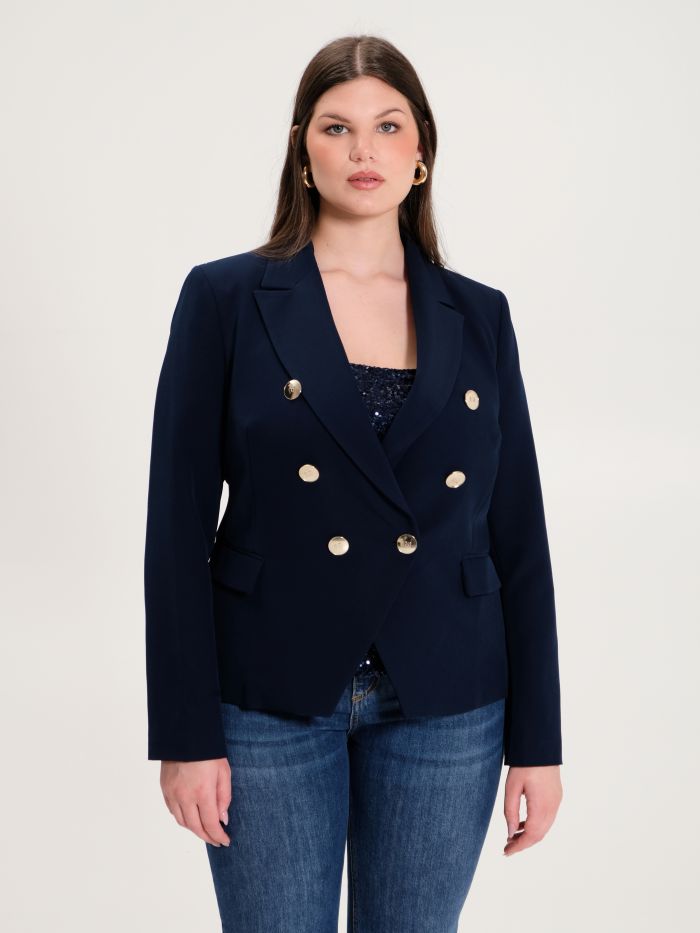 Rinascimento Giacca Curvy 6 Bottoni Blu 2025
