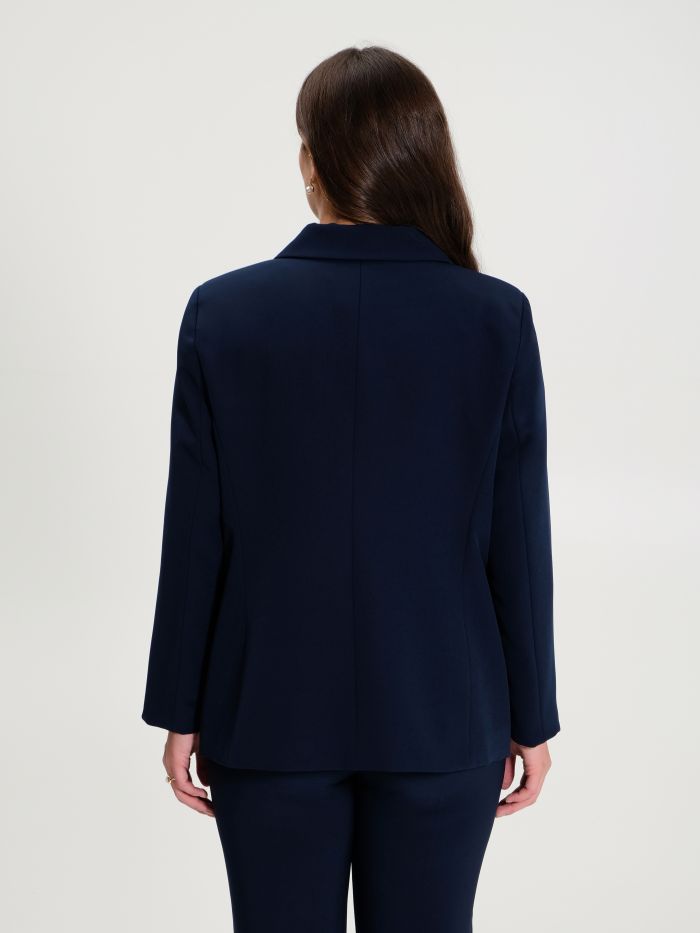 Rinascimento Giacca Curvy a Due Bottoni Blu Navy Italia