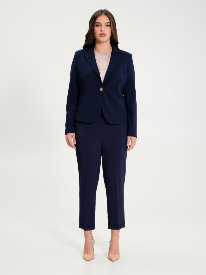 Rinascimento Giacca Curvy Monobottone Blu Navy 2025