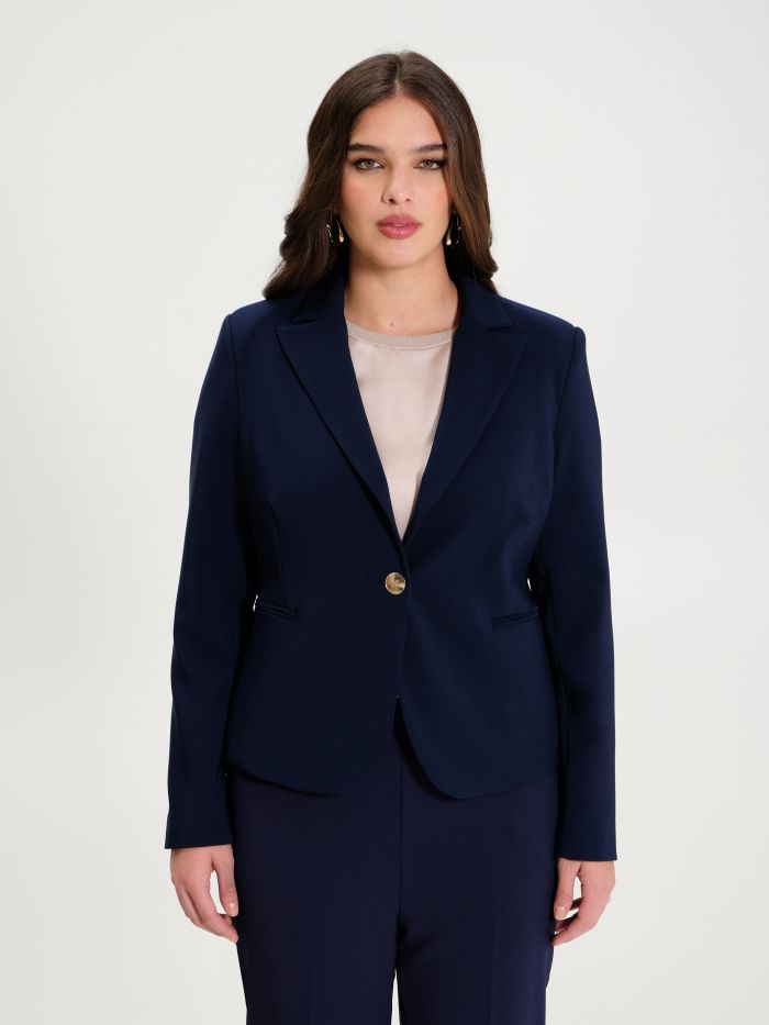 Rinascimento Giacca Curvy Monobottone Blu Navy 2025