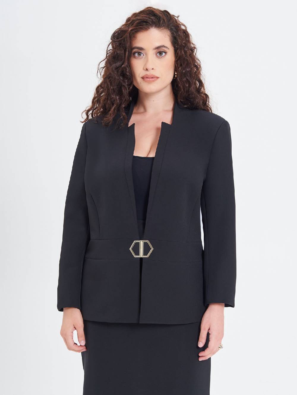 Rinascimento Giacca Curvy Fibbia Geometrica Negozi Online